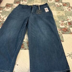 Women's Wide Leg Blue Jeans